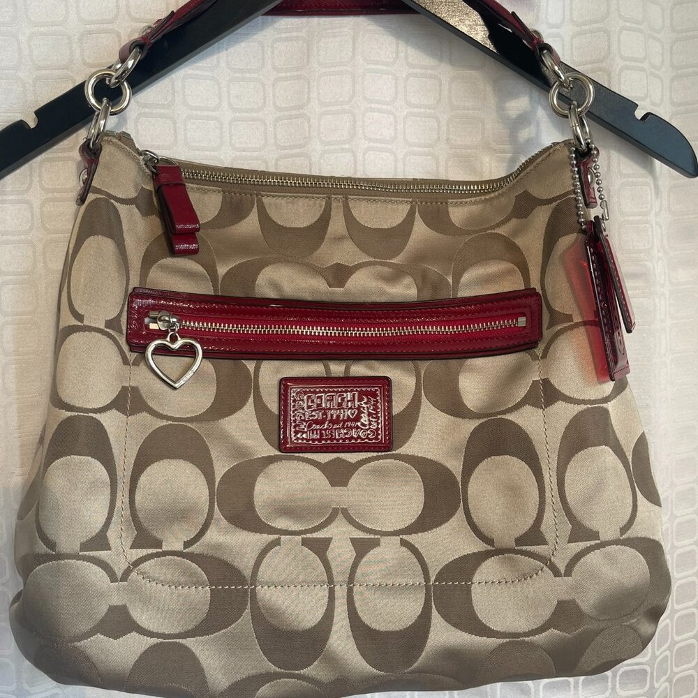 Coach Signature Poppy Daisy 2 Way Shoulder Bag